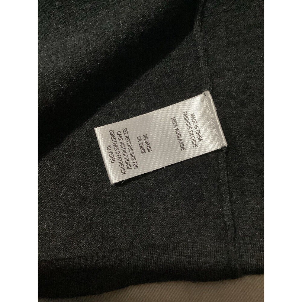Theory Dark Gray 100% Wool Drape Open Front Cardi… - image 8